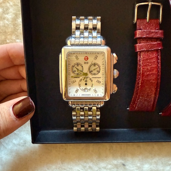 Michele Silver Deco Diamond watch - Picture 6 of 10